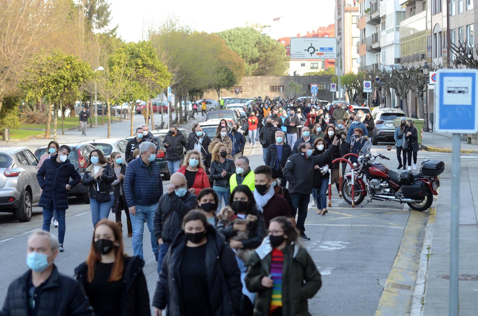 Manifestación masiva de la hostelería en Vilagarcía