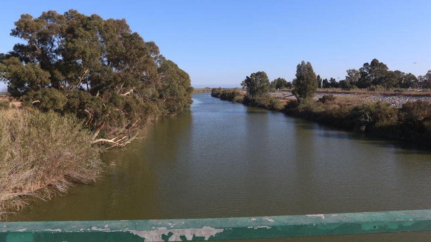 Imagen del río Guadalhorce en su desembocadura.