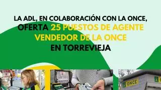 La ONCE busca a 25 nuevos vendedores del cupón en Torrevieja