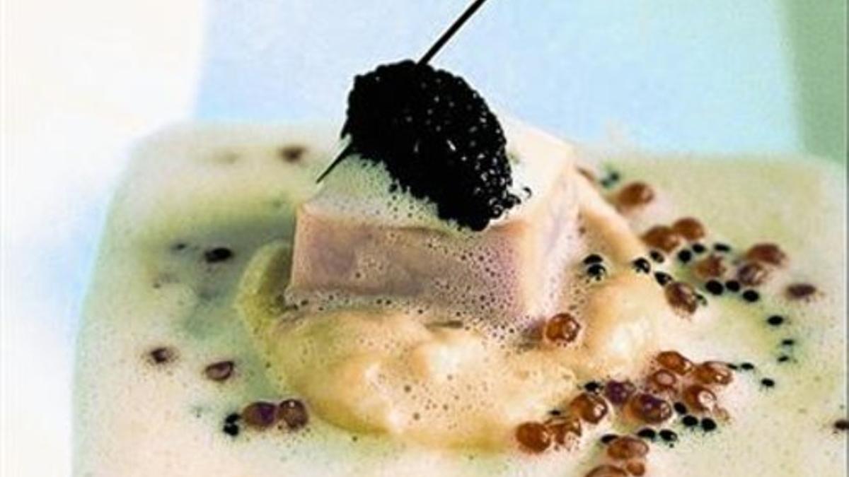 Papada con caviar realizada en el desaparecido Racó de Can Fabes.