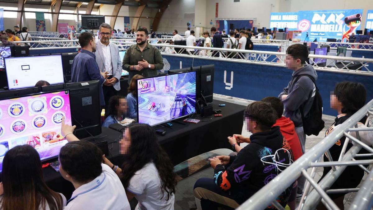 Inauguración, ayer, del ‘Play Marbella Game Fest’, que se celebra hasta este domingo en el Palacio de Ferias.
