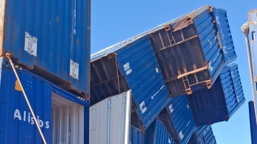 la borrasca Therese desestabiliza la carga de un portacontenedores y afecta al comercio de Gran Canaria