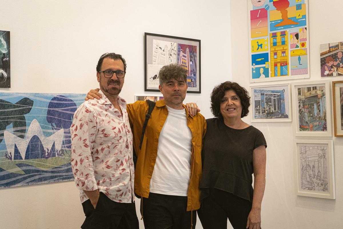 Martín Forés, Luis Demano y Ada Sinache.