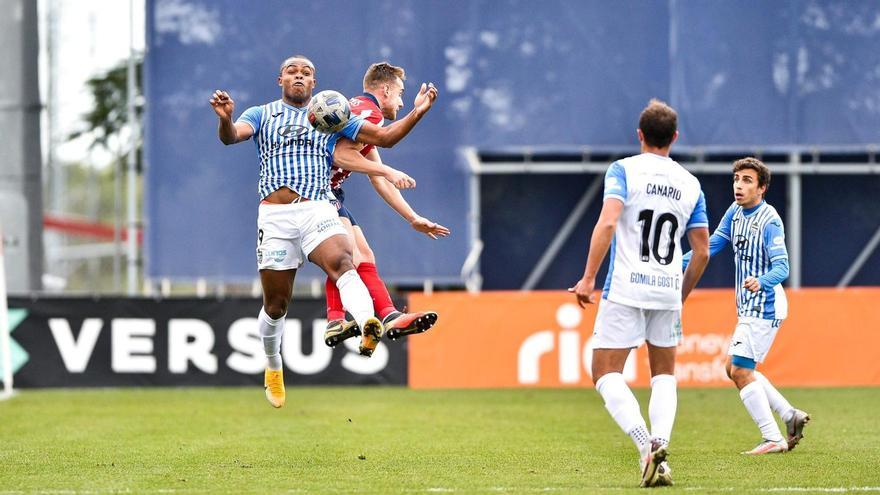 Tanque durante el partido ante los colchoneros.