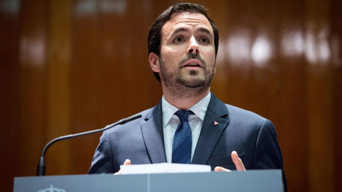 El ministro de Consumo, Alberto Garzón, durante la toma de posesión de su cargo