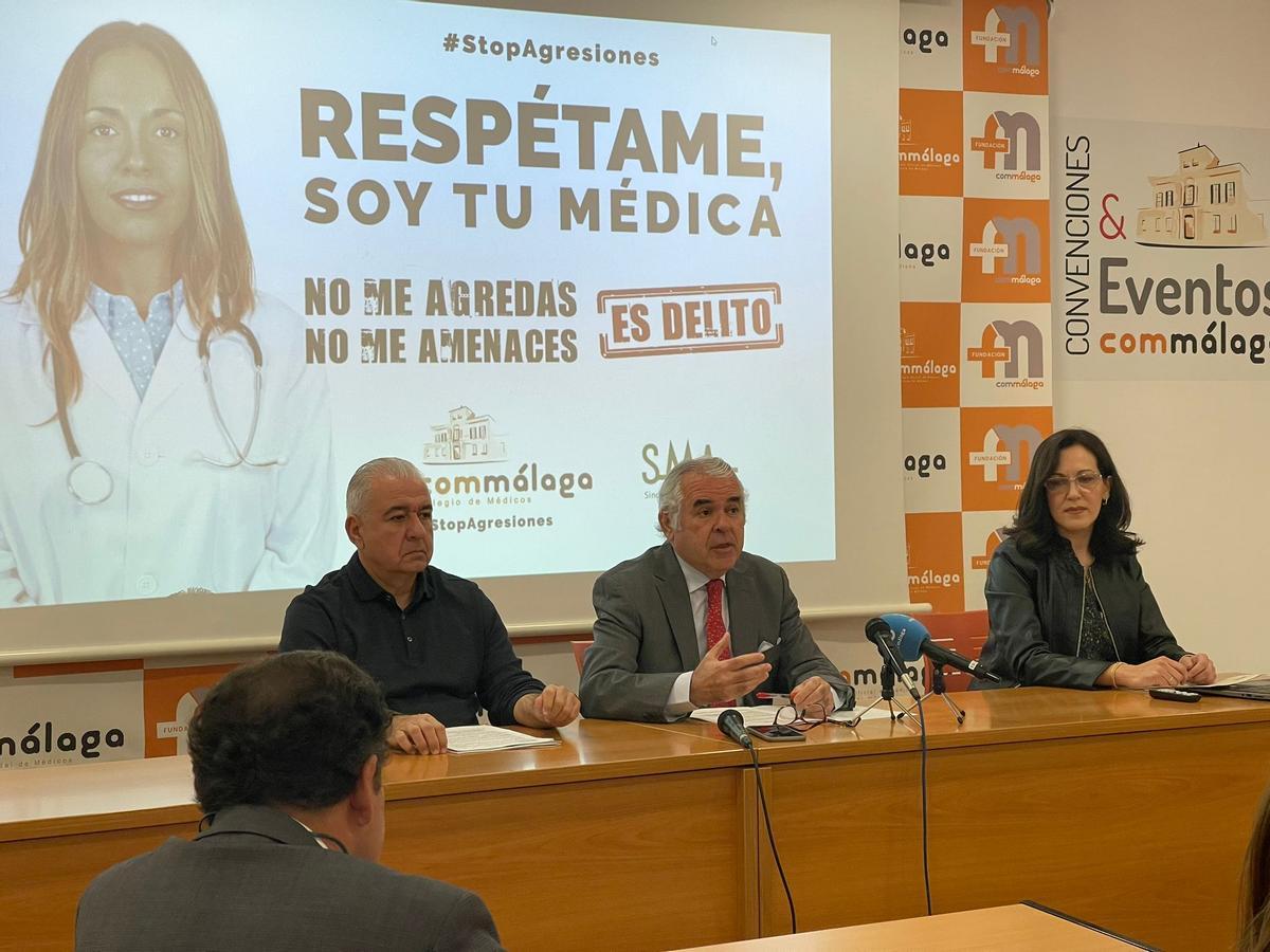 El Sindicato Médico y el Colegio de Médicos de Málaga han presentado hoy su campaña contra las agresiones a sanitarios.