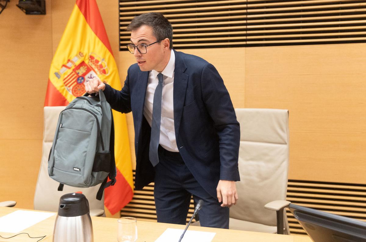 El exsecretario autonómico de Presidencia, Cayetano García Ramírez, comparece ante la Comisión de Investigación de la dana, en el Congreso.