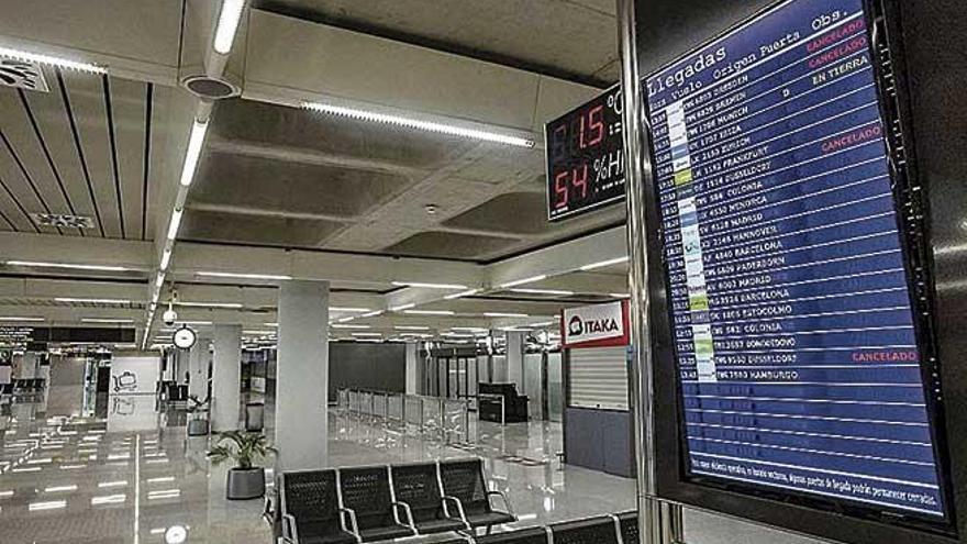 La crisis del coronavirus paraliza el aeropuerto.