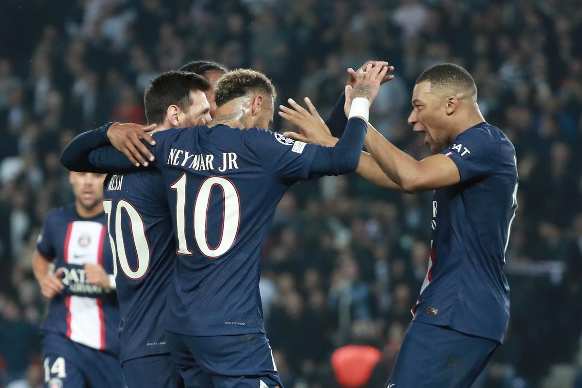 Messi, Neymar y Mbappé, durante su etapa en el PSG