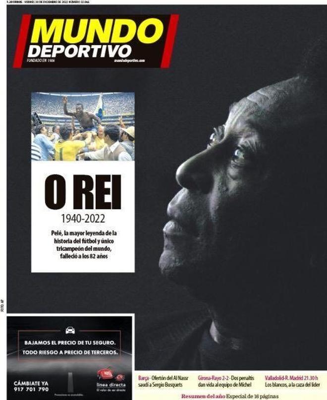 La prensa mundial llora la muerte de Pelé