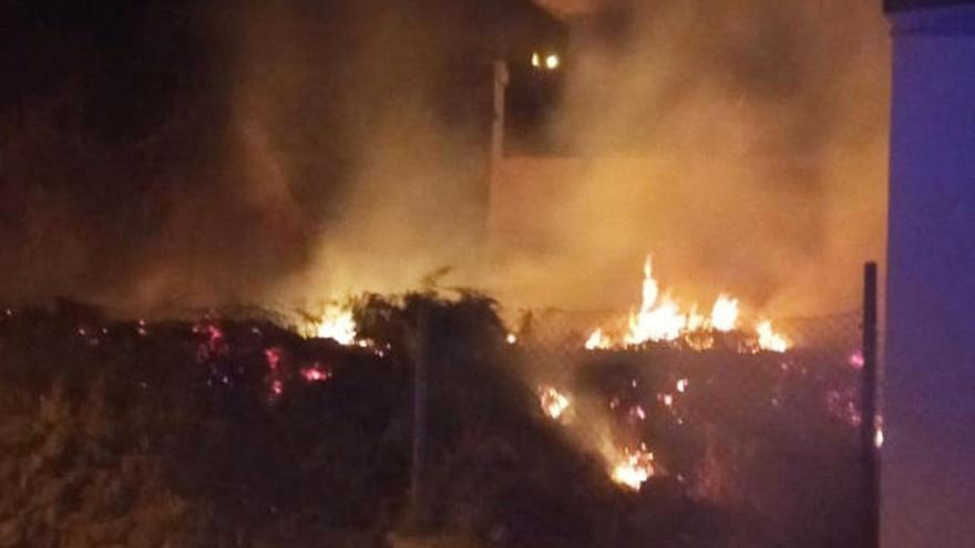 Incendio declarado este martes en La Orotava.