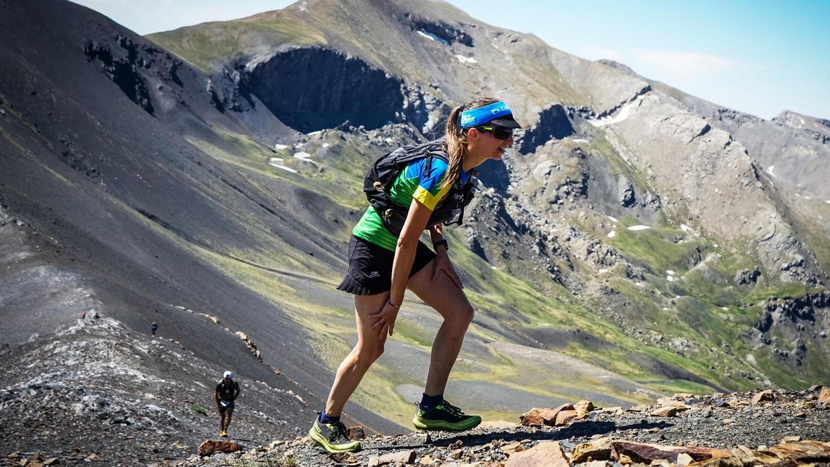 Laurene Lafforgue durante el Trail de Benasque
