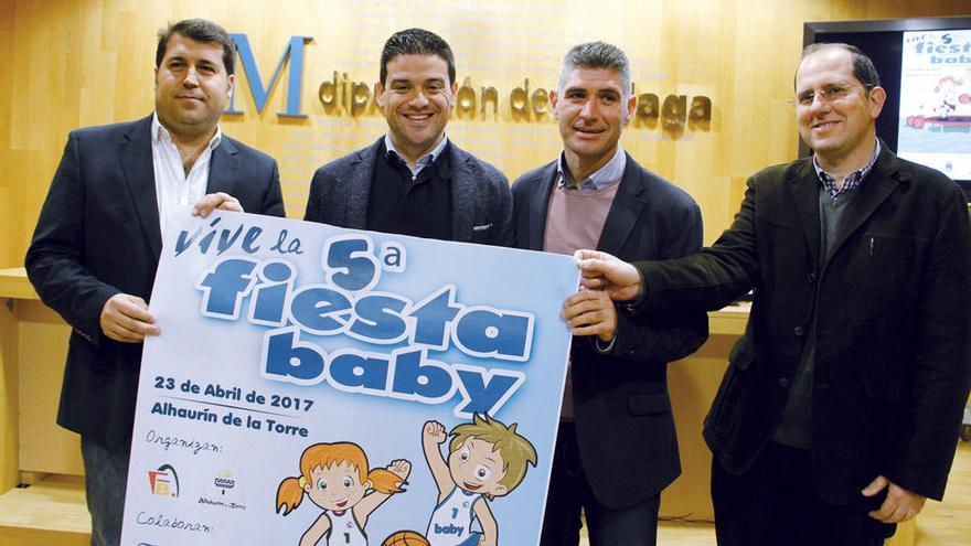 Juan Pedro Parra, Cristóbal Ortega, Prudencio Ruiz y Ricardo Bandrés, en el acto celebrado en la Diputación Provincial de Málaga.