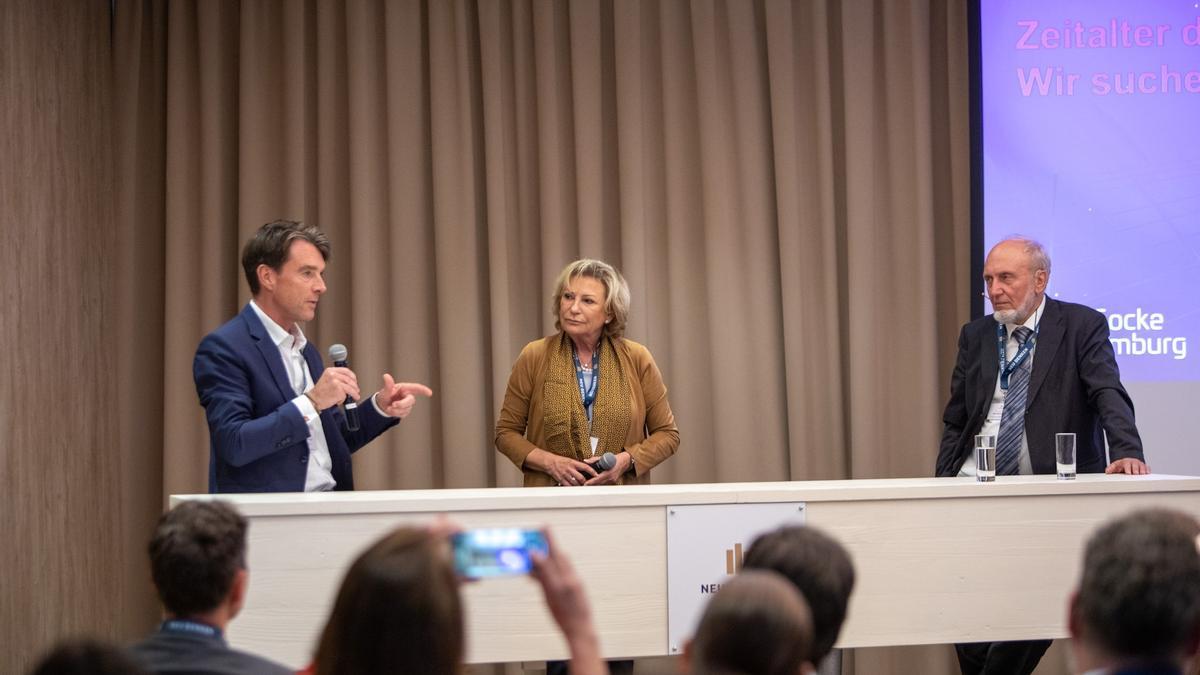 Martin Lück, Sabine Christiansen, Hans-Werner Sinn (v.li.).