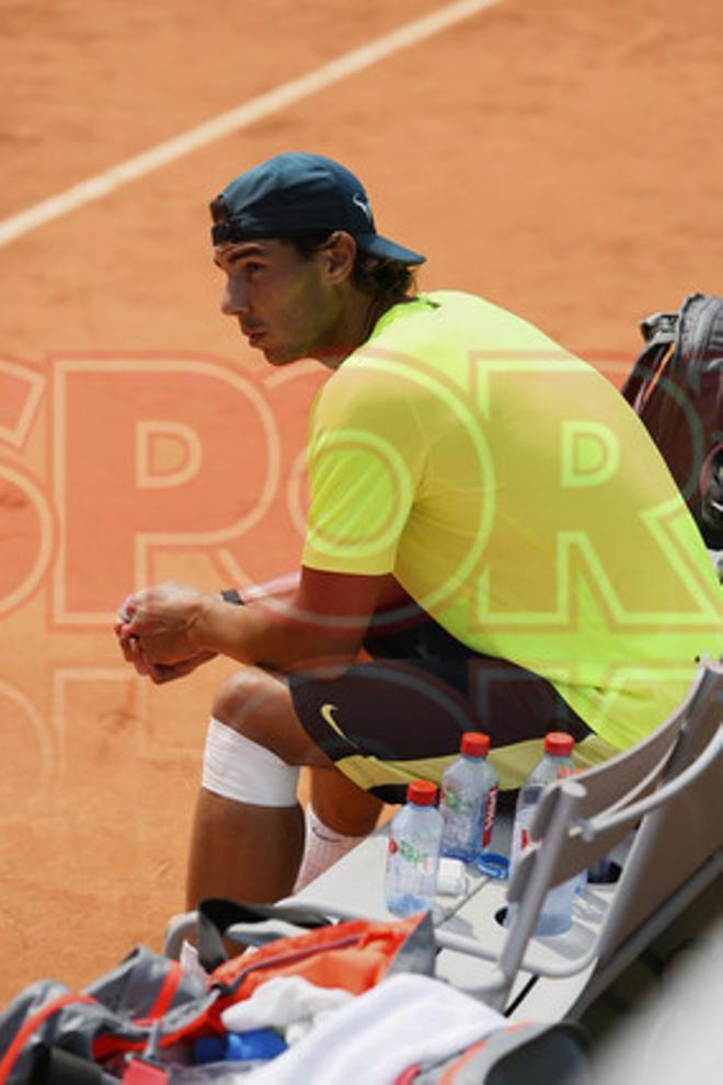 ENTRENAMIENTO NADAL Y FERRER PREVIO A LA FINAL DE ROLAND GARROS