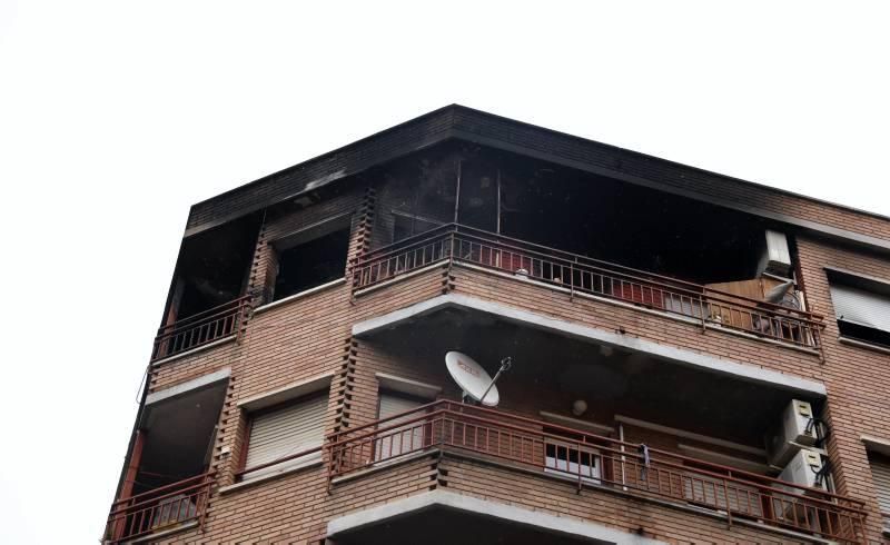 Arde un piso en la calle Julián Rivera de Zaragoza