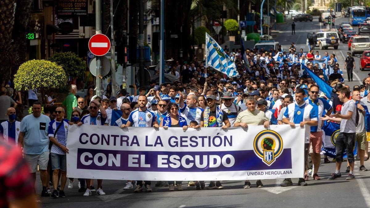 Manifestación de la afición