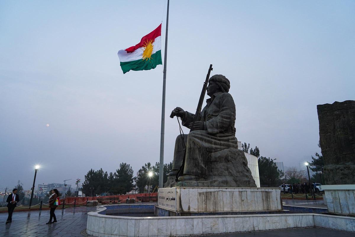Archivo - Bandera del Kurdistán iraquí Archivo - Bandera del Kurdistán iraquí