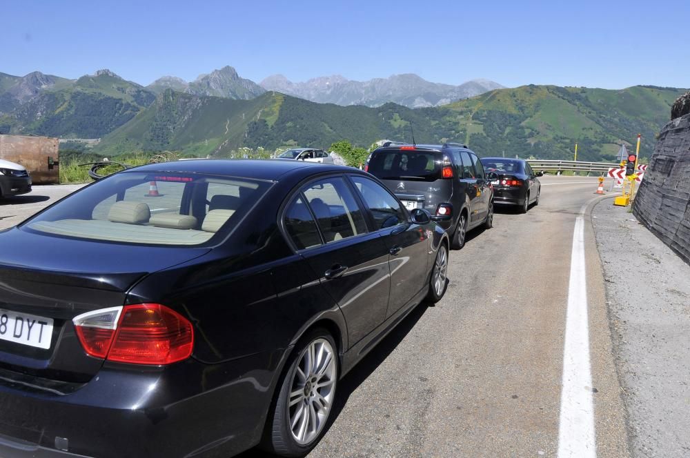 Obras en la carretera del puerto de Pajares