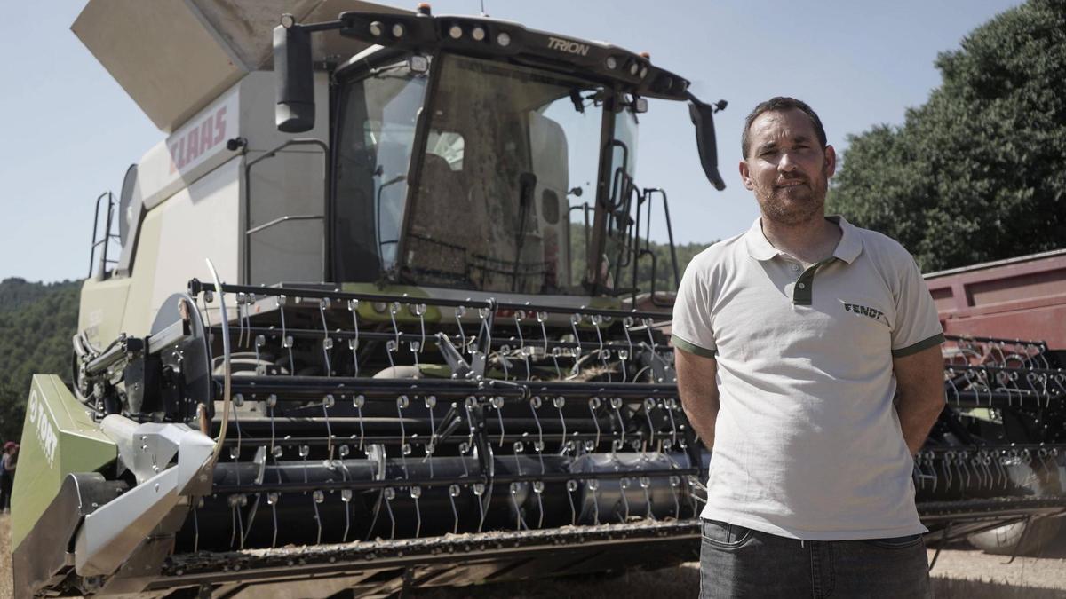 Sergi Puig, responsable de l'explotació agrícola Mas Miralles de Rajadell