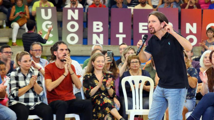 Pablo Iglesias, ayer en Las Palmas de Gran Canaria.