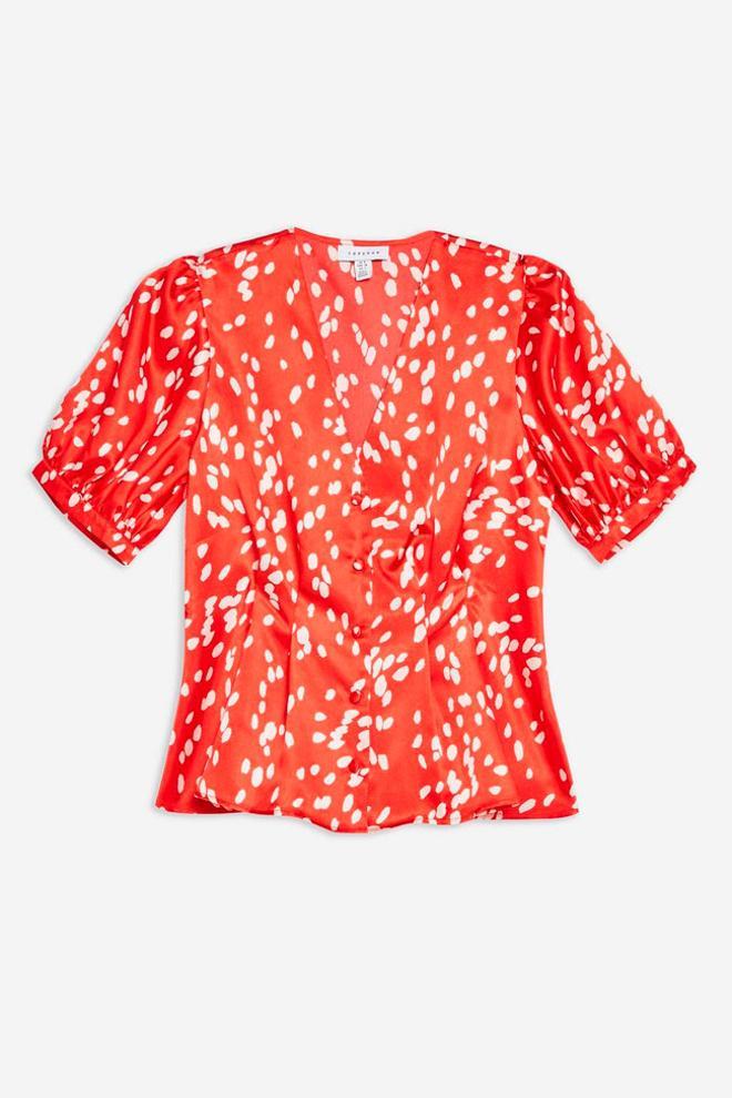 Blusa con estampado de manchas, de Topshop