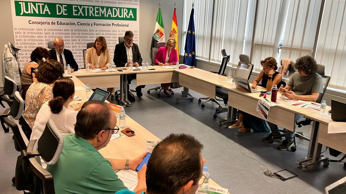 Mesa sectorial de Educación, celebrada esta mañana.