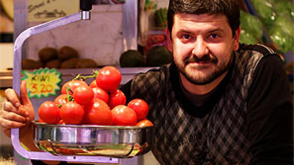 Iñaki Reina en la parada.