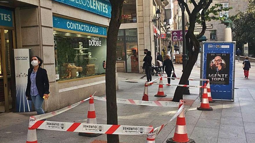 Zona acotada en el Paseo donde ya comenzaron las obras.