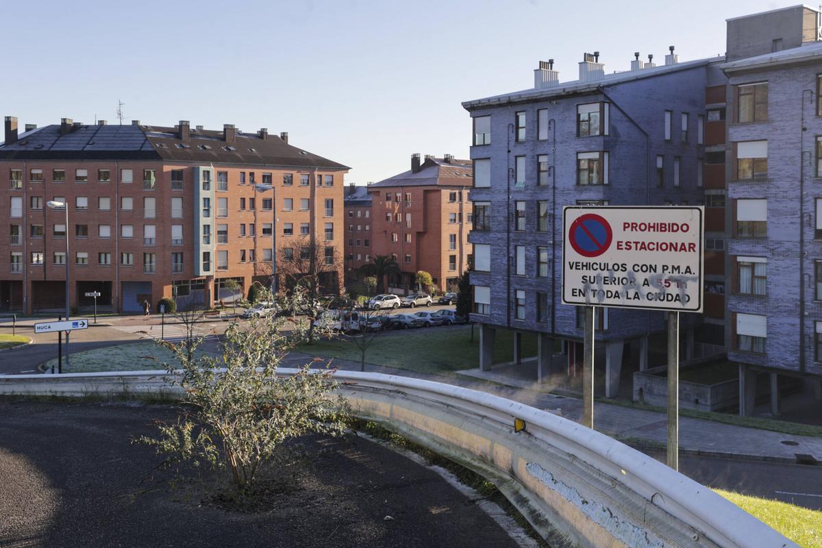 El antiguo enlace de la AS-II con La Corredoria.