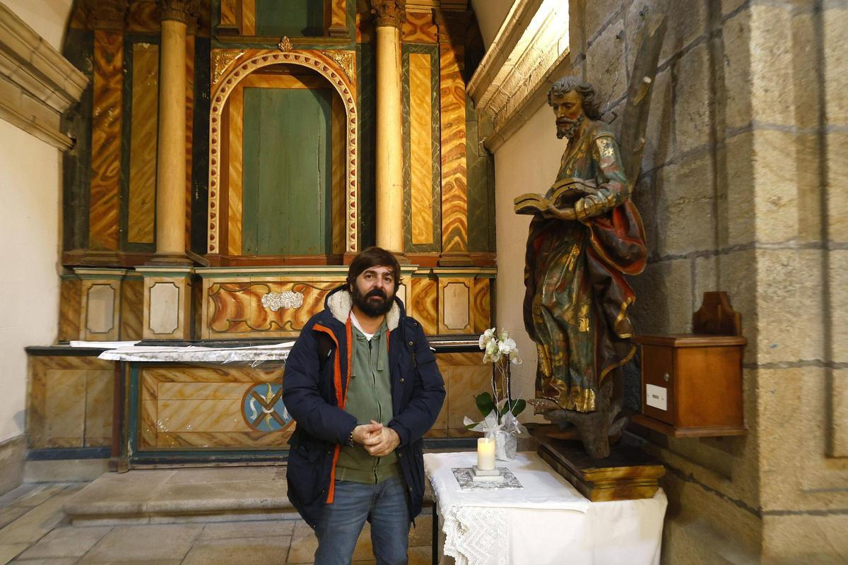 Fray Tomás en la iglesia de la Merced de Conxo