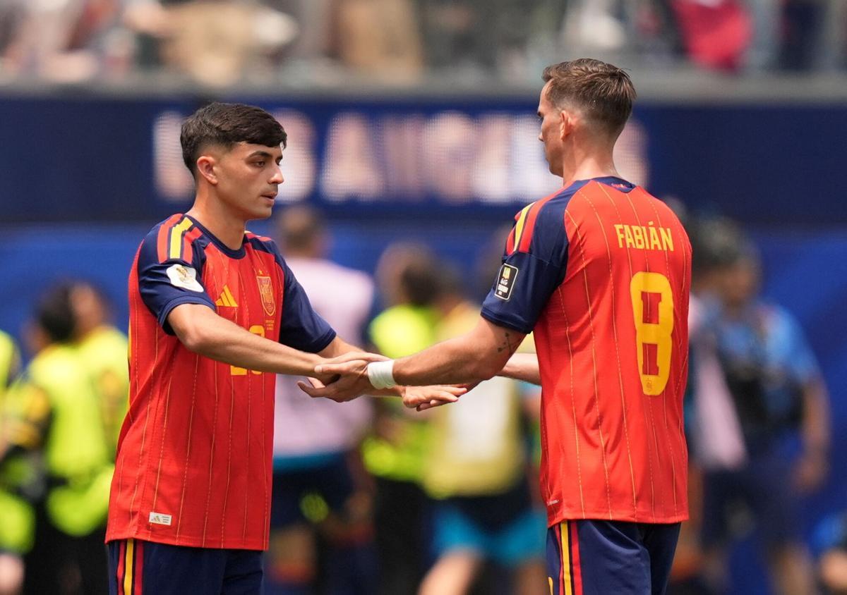 Fabián dejó su puesto a Pedri en el segundo tiempo del España-Bélgica