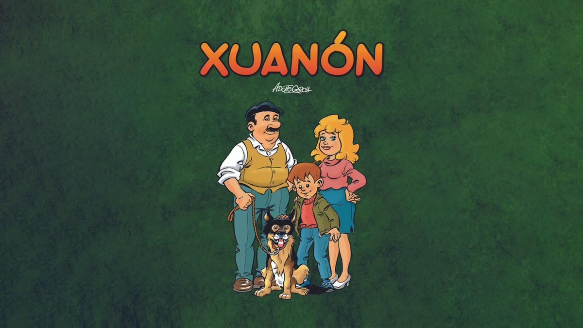 Portada de «Xuanón», 64 páginas en color,  tapa dura y formato álbum francés que sale  a la venta mañana con LA NUEVA ESPAÑA.