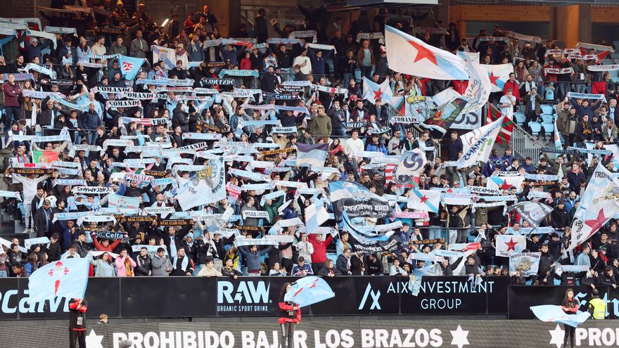 Un aficionado del Celta se enfrenta a una multa de 6.000 euros por tirar un mechero al campo