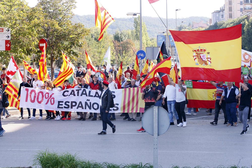 Concentració a Girona en favor de la unitat d'Espanya