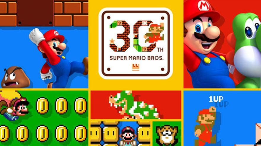 Imagen facilitada por Nintendo con las entregas de Super Mario Bros.