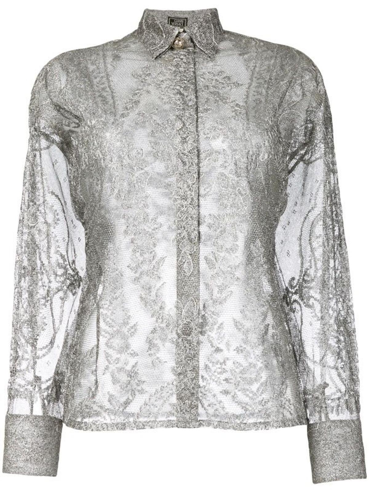 William Vintage Gianni Versace para Farfetch, camisa de encaje