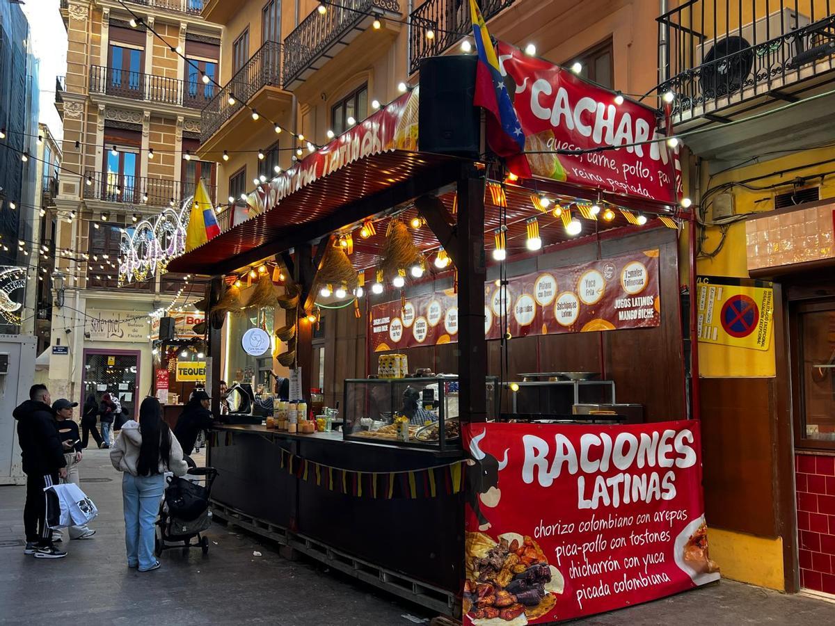 Comida latina en el entorno de la plaza de la Merced