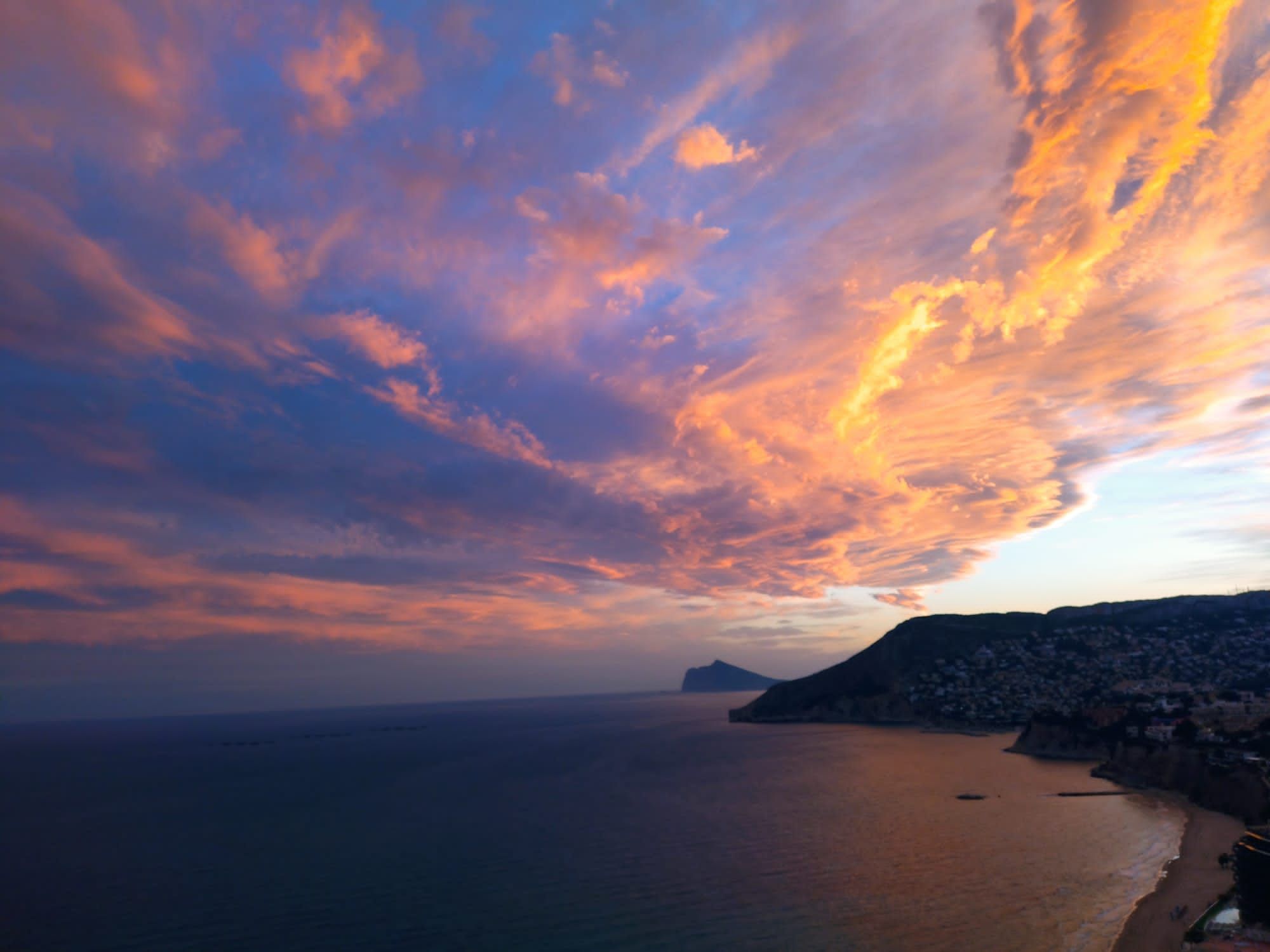 El atardecer más viral de Calp