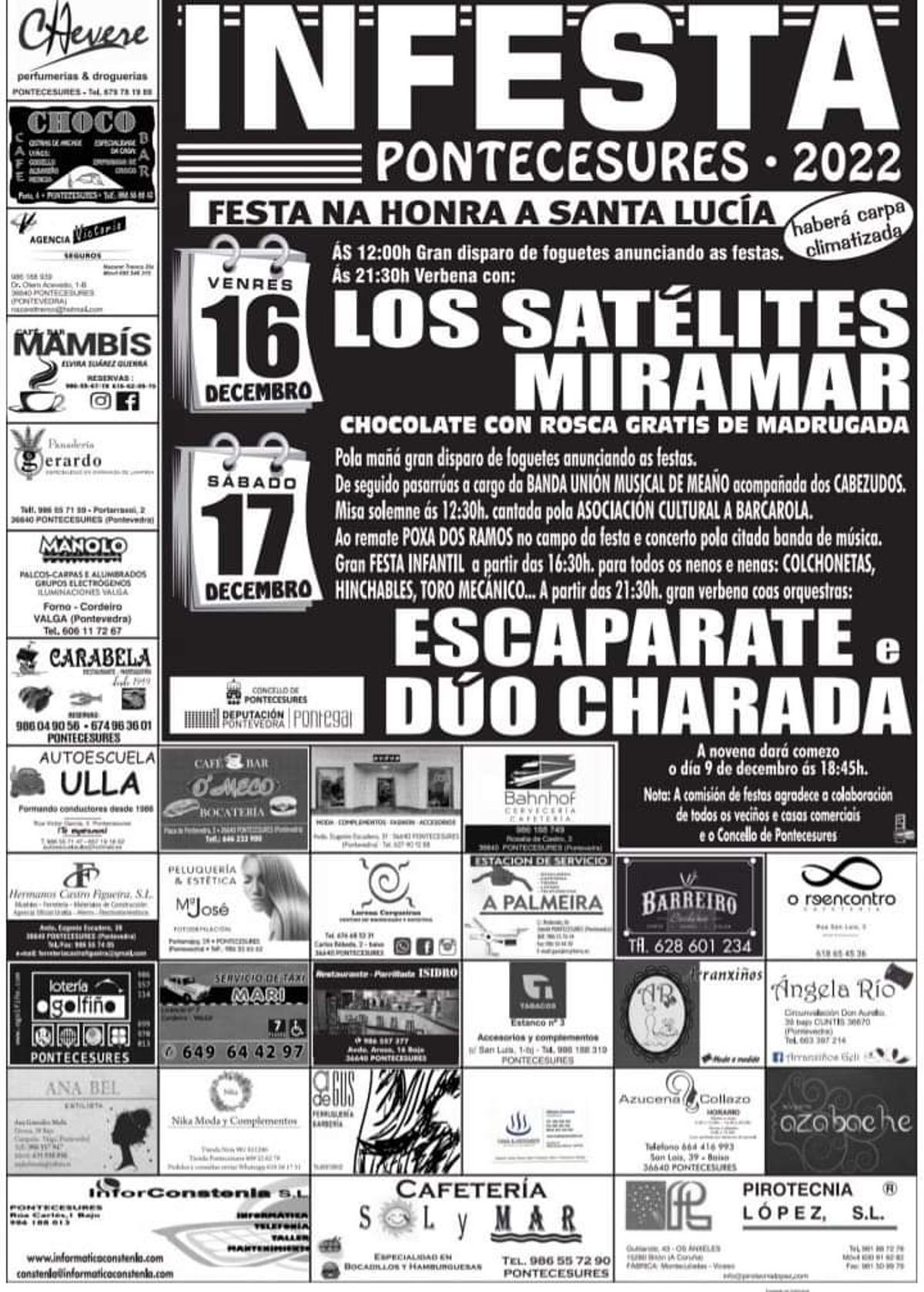 El cartel de las fiestas.