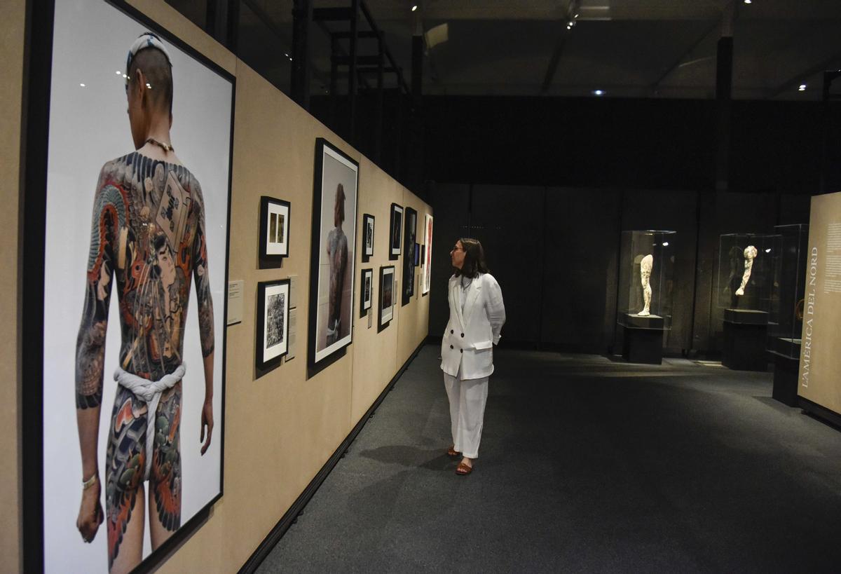 'Tatoo, arte bajo la piel', en su muestra en Barcelona.