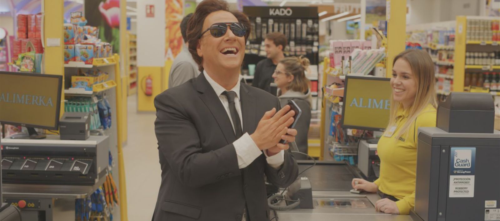 Carlos Latre durante la grabación del spot del "Desafío Alimerka".