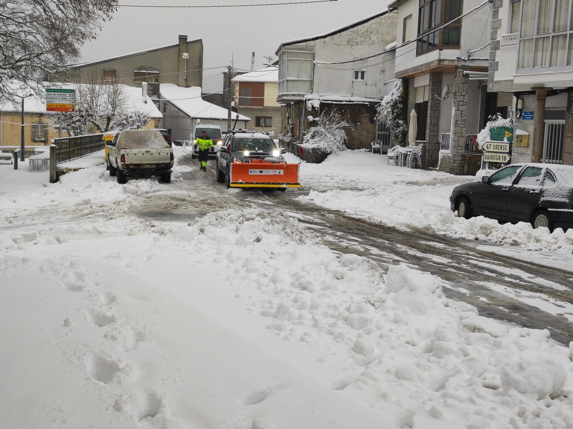 Gran nevada en el concello ourensano de San Xoán de Río