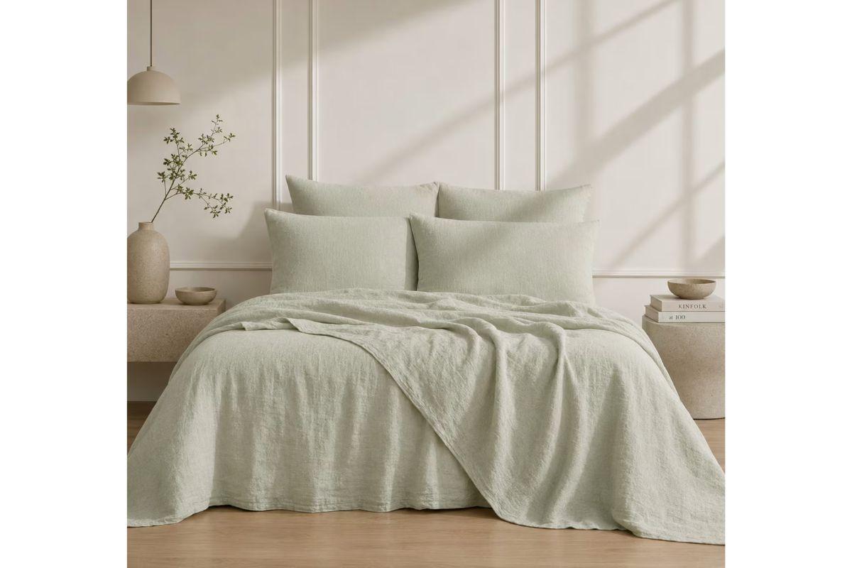 Las sábanas de lino en el color de la temporada, de Maisons du Monde