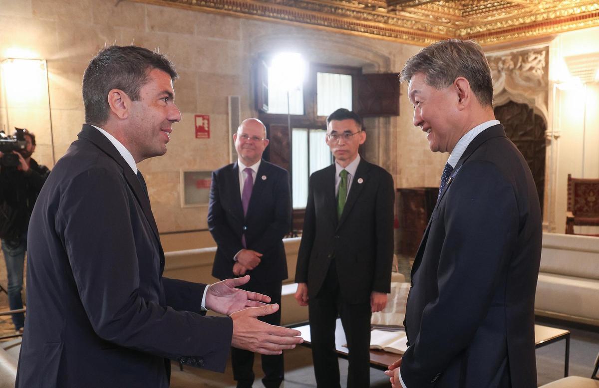 Carlos Mazón y Soosuk Lim, hoy en València