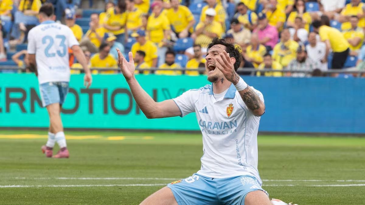 El zaragocista Aleksandar Radovanovic, el pasado domingo en el Las Palmas-Zaragoza.