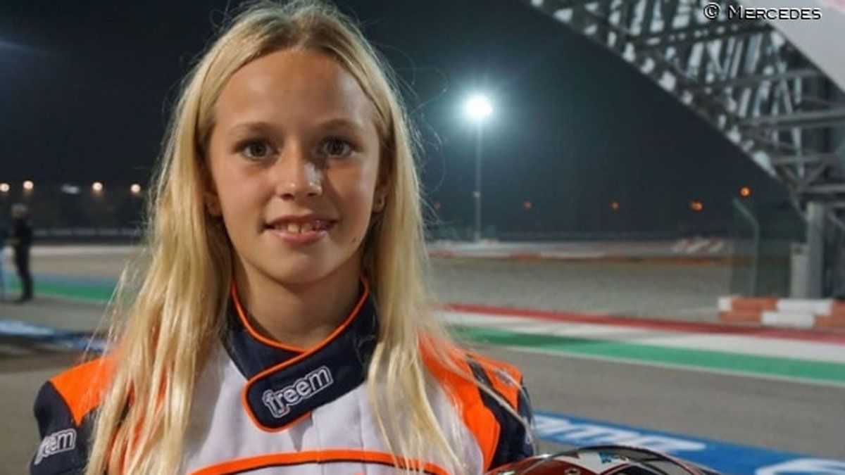 La piloto balear Luna Fluxà forma parte de la Academia Mercedes con solo 11 años