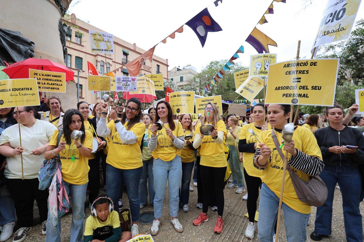 Protesta de las educadoras de Infantil de 0 a 3 años en Ibiza