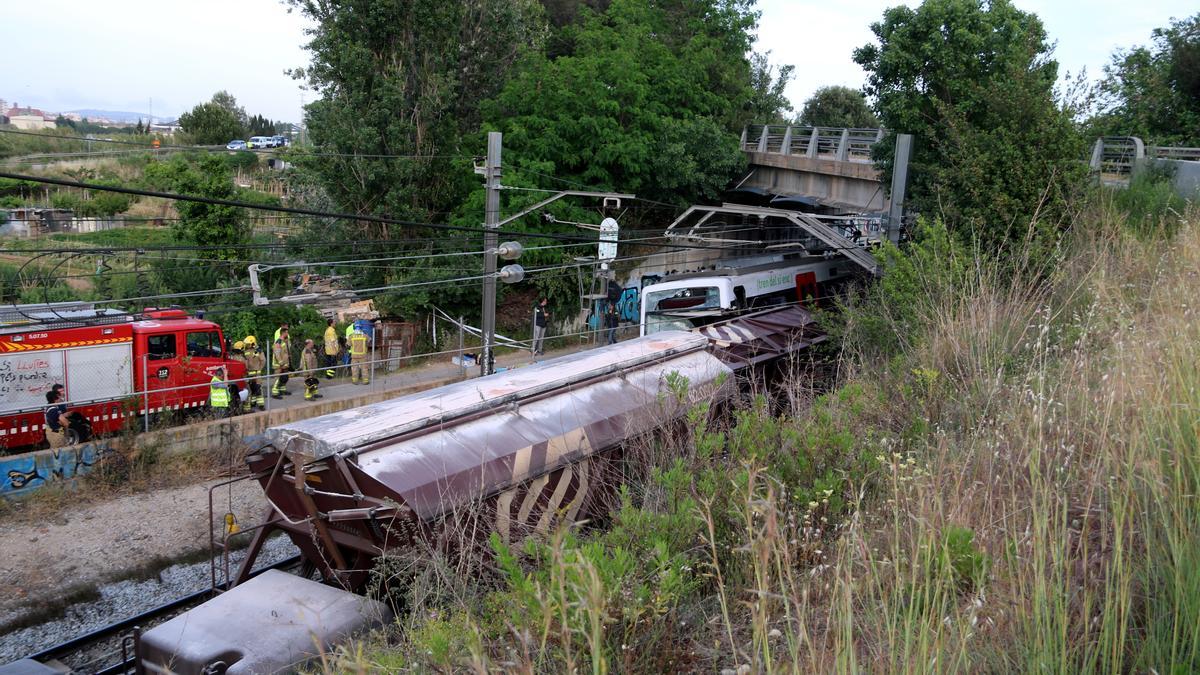 Els trens sinistrats en l&#039;accident d&#039;aquest dilluns