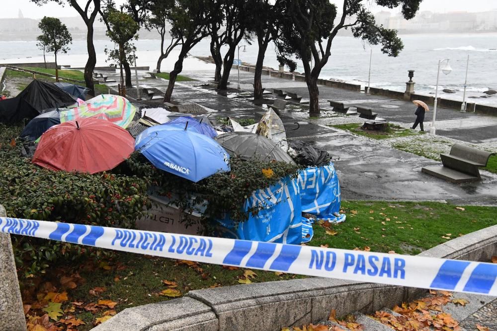 La borrasca Ana se deja sentir en A Coruña